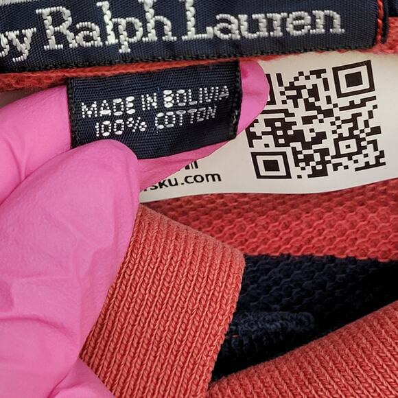 Ralph-Lauren Stripes Polo Shirt 2XL 25x32 Faded Red - Picture 9 of 15